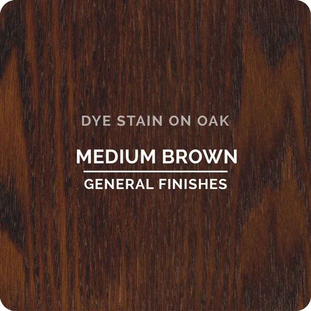 General Finishes Water Based Dye Stain, Medium Brown, Pint 3 General Finishes Water Based Dye Stain, Medium Brown, Pint