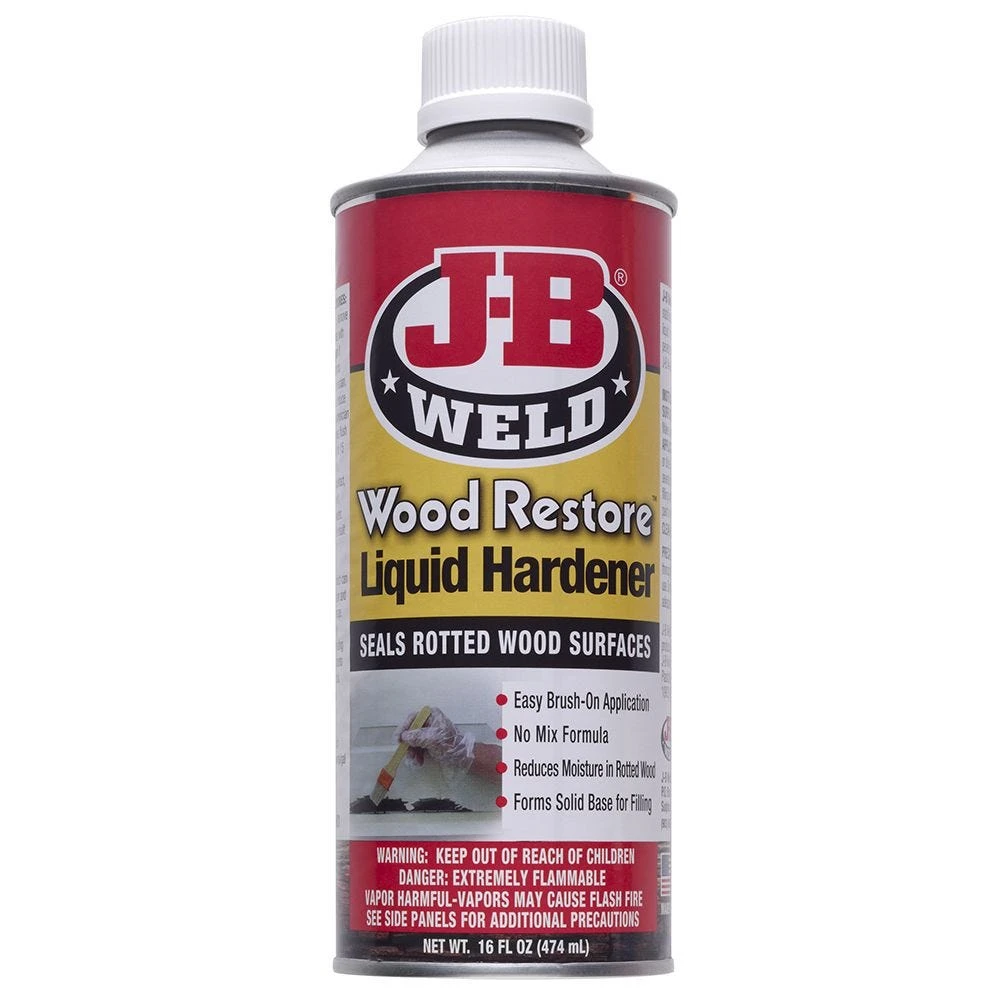J-B Weld Wood Restore Liquid Hardener, 16 Oz. 3 J-B Weld Wood Restore Liquid Hardener, 16 Oz.