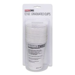 System Three 12 Oz. Graduated Paper Mixing Cups, 12-Pack