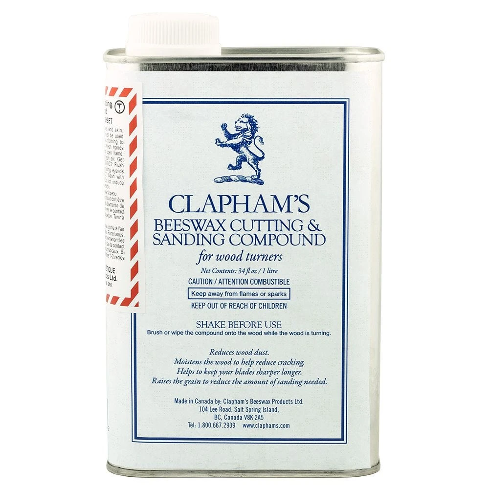 Clapham's Beeswax Cutting And Sanding Compound, Quart 3 Clapham's Beeswax Cutting And Sanding Compound, Quart