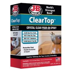 J-B Weld ClearTop Pour-On Epoxy, 32 Oz.